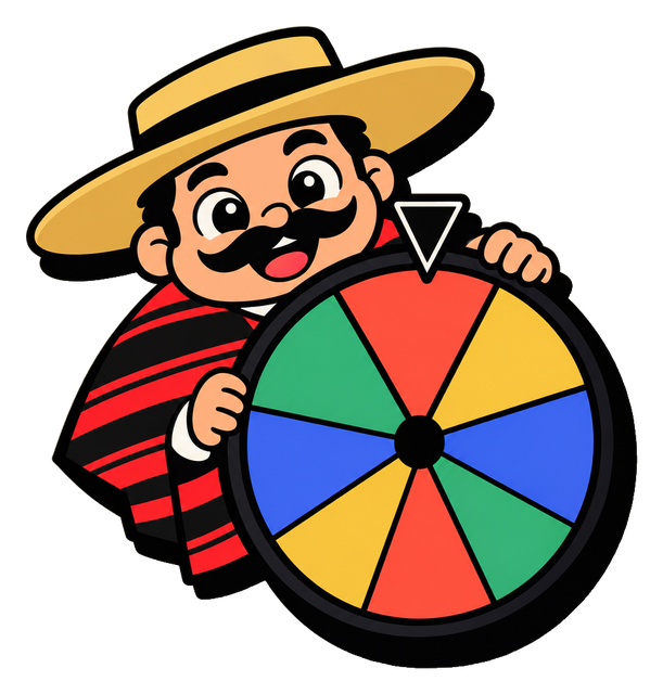 El Huaso, mascota de Paya, po, asomado detrás de la ruleta